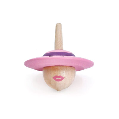 Wooden Top Spinning Hat: 'The Lady'