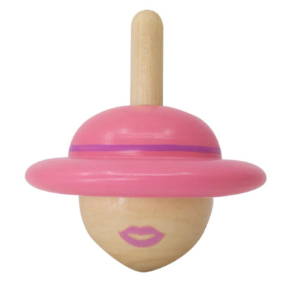 Wooden Top Spinning Hat: 'The Lady'