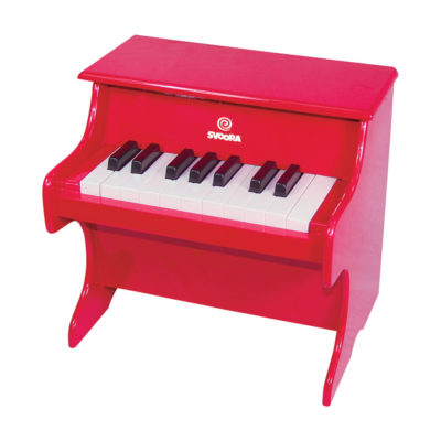 Children's Red Wooden Piano (18 keys)