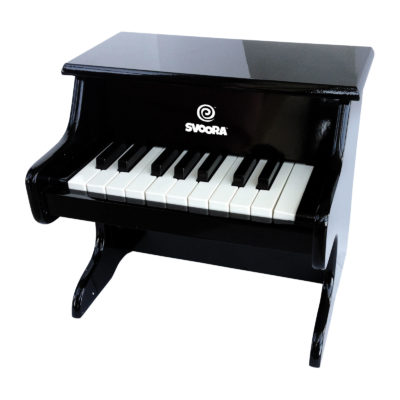 Children's Black Wooden Piano (18 keys)