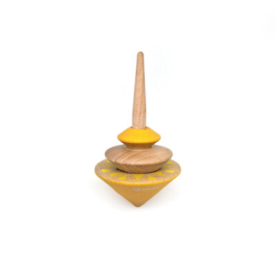Wooden Spinning Top GEOM 'Yellow'