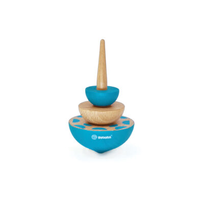 Wooden Spinning Top GEOM 'Blue'