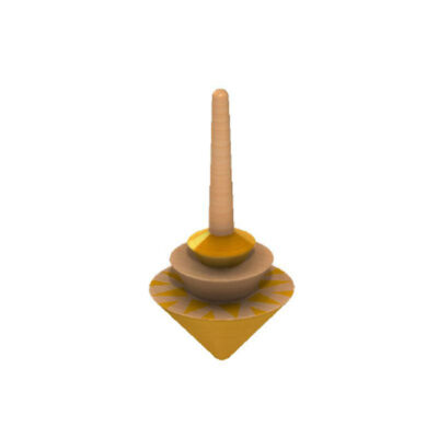 Wooden Spinning Top GEOM 'Yellow'