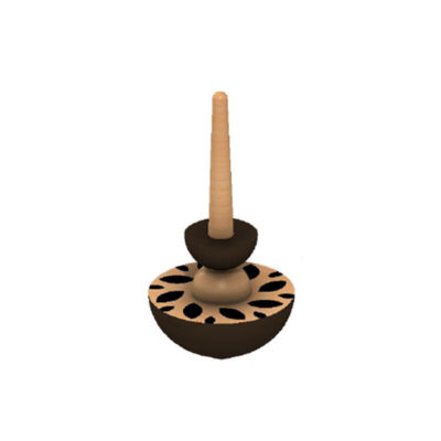 Wooden Spinning Top GEOM 'Black'