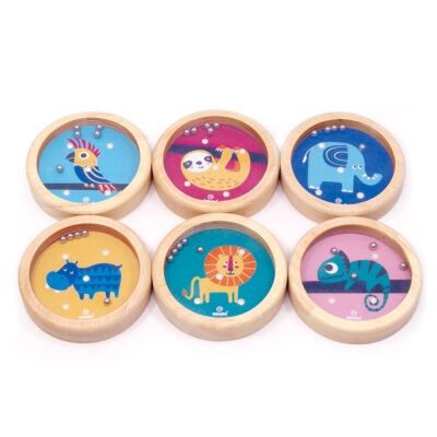 Wooden Balance Game 'Animals' (1 display with 18 pcs, 6 designs)